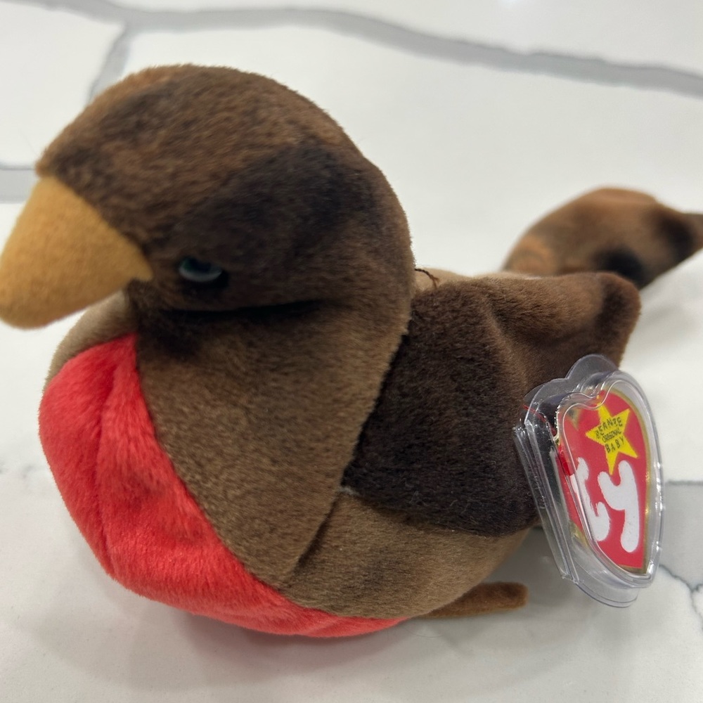 Rare Beanie Babie Early with date error, spelling and gramma error, stamp tush